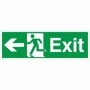 Exit arrow left emergency exit sign BS 5499 compliant