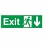 Exit Arrow Down emergency exit safety sign with downward arrow symbol