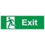 Exit man running left emergency exit safety sign