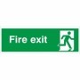 Extra large fire exit running man right sign