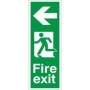 Fire Exit Arrow Left emergency exit direction sign in portrait