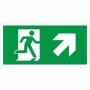 Fire exit symbol only with arrow up right sign