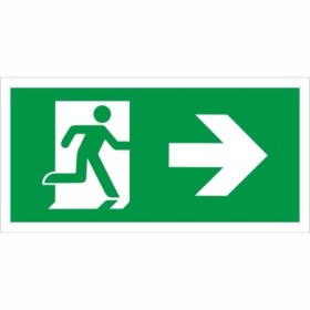 Fire exit symbol only with right arrow emergency escape sign
