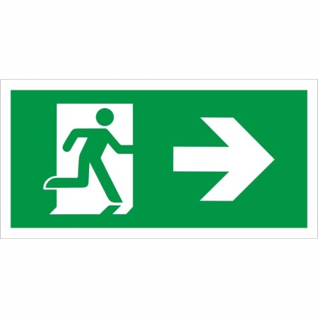 Fire exit symbol only with right arrow emergency escape sign