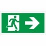 Fire exit symbol only with right arrow emergency escape sign