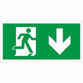 Fire exit symbol only with arrow down sign