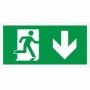 Fire exit symbol only with arrow down sign