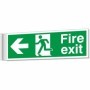 Fire Exit Arrow Left Corridor Sign with left arrow and running man symbol