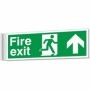 Fire Exit Arrow Up Corridor Sign with running man symbol and upward directional arrow