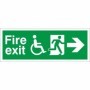 Refuge Fire Exit Right emergency safety sign