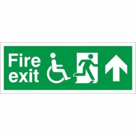 Refuge Fire Exit Up emergency safety sign