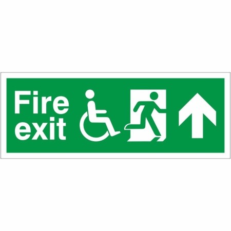 Refuge Fire Exit Up emergency safety sign