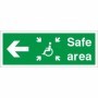 Safe Area Left Refuge emergency safety sign