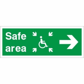 Safe Area Right Refuge emergency safety sign