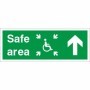 Safe Area Up Refuge emergency safety sign