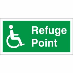 Refuge Point emergency safety sign