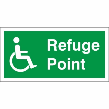 Refuge Point emergency safety sign