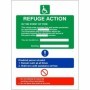 Fire Action Refuge emergency safety sign