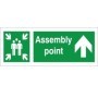Assembly Point Arrow Up emergency evacuation sign with upward arrow