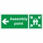 Assembly Point Arrow Left emergency evacuation safety sign