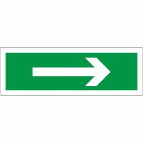 Arrow Right First Aid safety sign with right directional arrow on green background