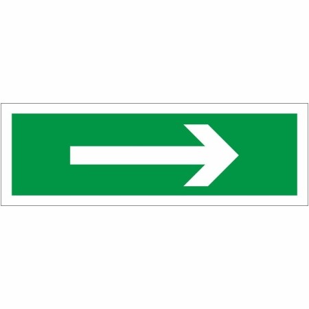 Arrow Right First Aid safety sign with right directional arrow on green background