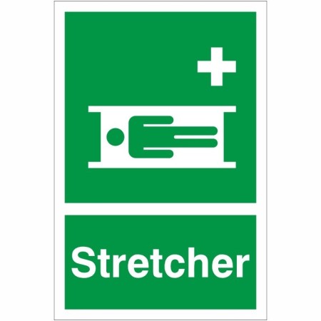Stretcher first aid safety sign
