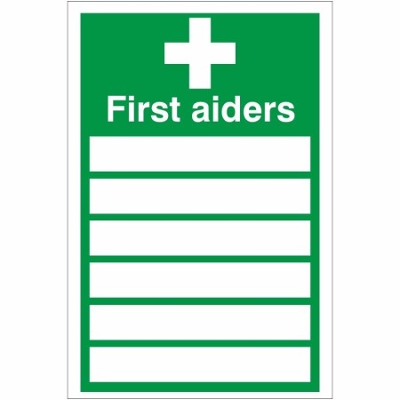 First Aiders workplace first aid sign