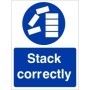 Stack Correctly mandatory safety sign