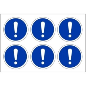 Pack of 24 caution safety stickers