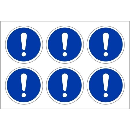 Pack of 24 caution safety stickers
