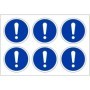 Pack of 24 caution safety stickers