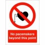 No Pacemakers Beyond This Point prohibition safety sign