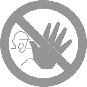 Glass safety no entry sign for glass doors and restricted access areas
