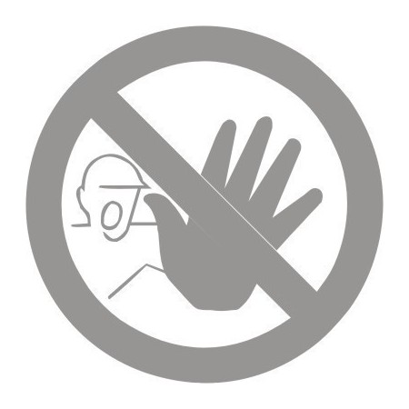 Glass safety no entry sign for glass doors and restricted access areas