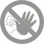 Glass safety no entry sign for glass doors and restricted access areas