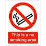 This is a no smoking area prohibition safety sign