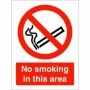 No Smoking In This Area prohibition sign