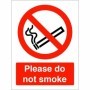 Please do not smoke prohibition safety sign