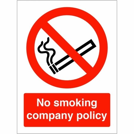 No Smoking Company Policy prohibition sign