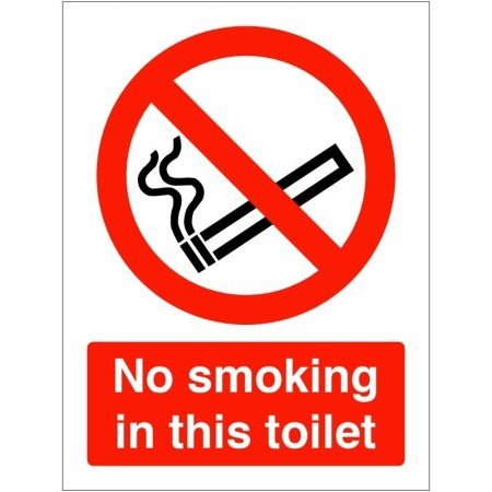 No Smoking In This Toilet prohibition sign