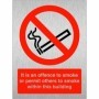 It Is An Offence To Smoke Or Permit Others To Smoke In This Building Sign | Safety Signs UK