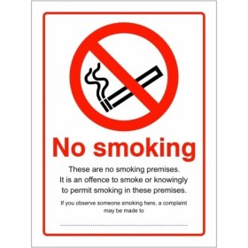 No smoking these are no smoking premises safety sign