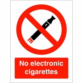 No Electronic Cigarettes prohibition safety sign