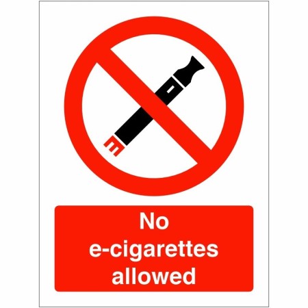 No E-Cigarettes Allowed prohibition safety sign