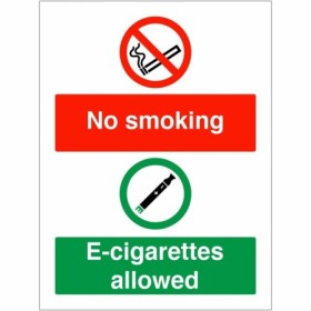 No Smoking E-Cigarettes Allowed safety sign