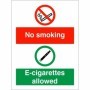 No Smoking E-Cigarettes Allowed safety sign