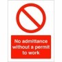 No Admittance Without A Permit To Work prohibition safety sign