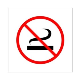 Welsh symbol no smoking prohibition safety sign