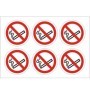 No smoking prohibition labels sheet
